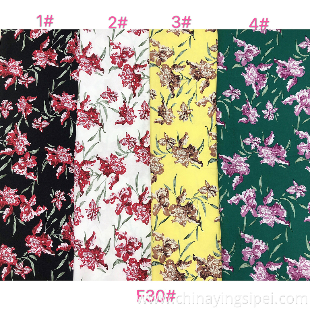 Professional Custom Twill Printed Floral Fabric 100% RAYON